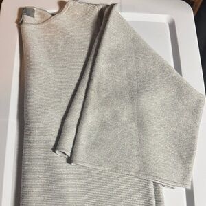 Marled Light grey Ribbed Knit Women's sweater